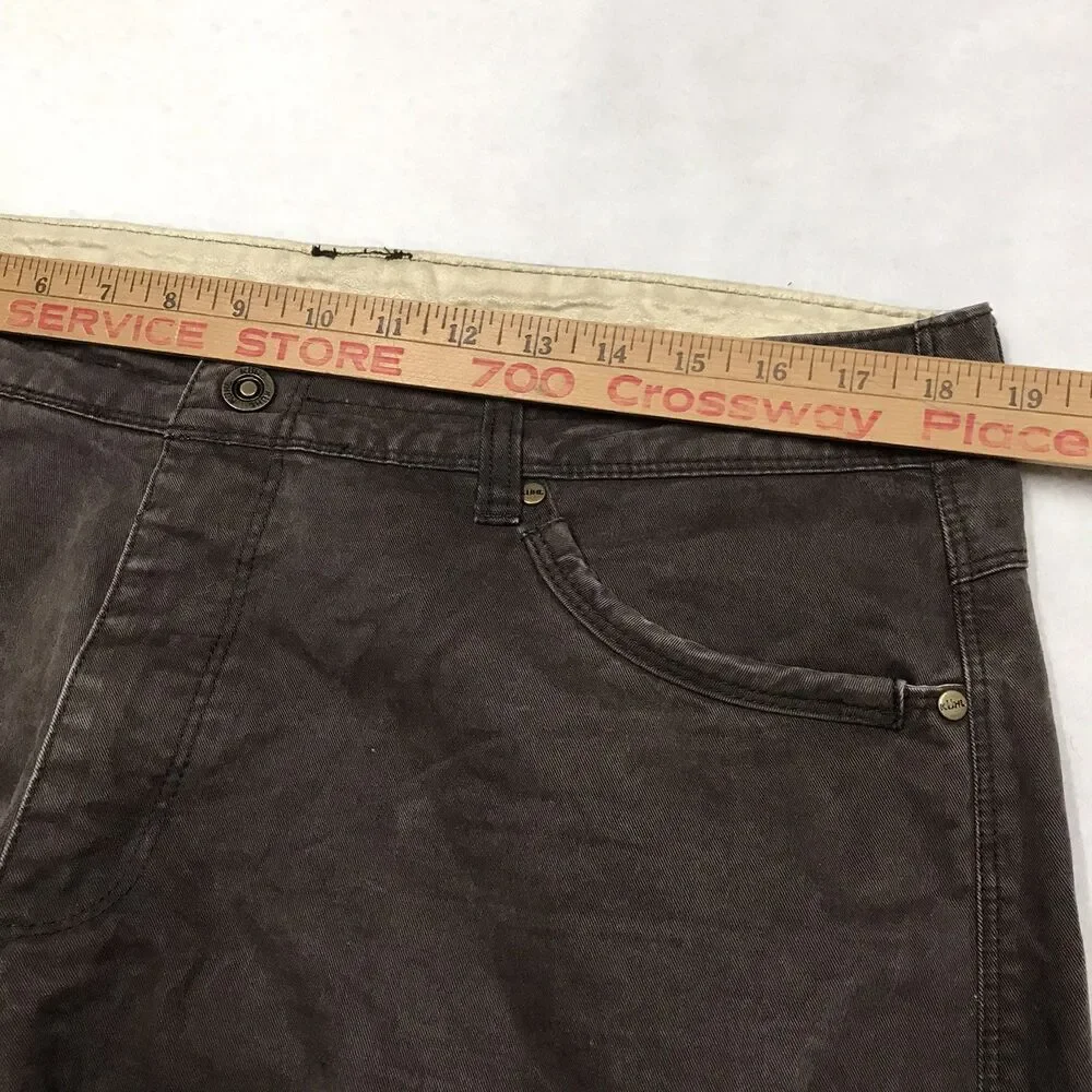 KUHL Rydr Pants Men 36x32 Brown Vintage Patina Dye Articulated Knee Hiking Work - Picture 6 of 16
